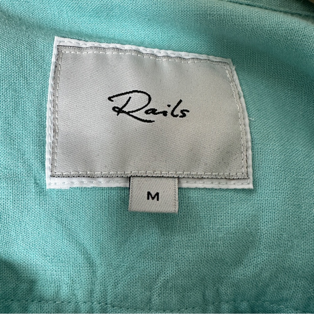 NEW Rails Linen Long Sleeve Button Up Shirt Size M - Picture 2 of 12